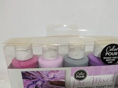 Color Pour pre-mixed pouring paint kit set of 4 mulberry bliss pink gray colors