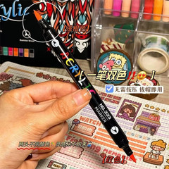Professional Art Use 120-24Colors Acrylic Paint Markers, Dual-Tip Fine and Brush