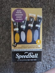 Speedball Metallic Block Printing Ink Set, 4pc