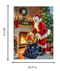 TINDAY Paint by Numbers Stanta Claus Number 16×20 inches, SANTA-2