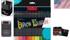 Professional Quality Black Edition Colored Pencils – 50 Count Pre-Sharpened
