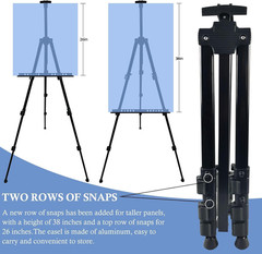 Adjustable 66-Inch Metal Art Easel Stand – Lightweight & Portable 4-Pack