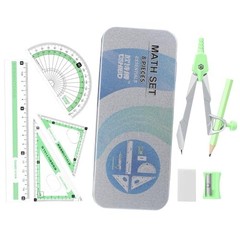 Compass Geometry Tool 9 Pcs Protractor and Compass Set Geometry Set Drawing