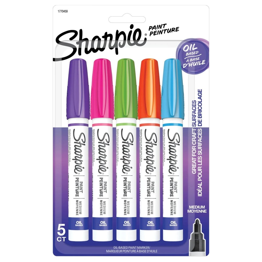 SHARPIE OIL-BASED PAINT MARKERS 5 PACK BRAND NEW