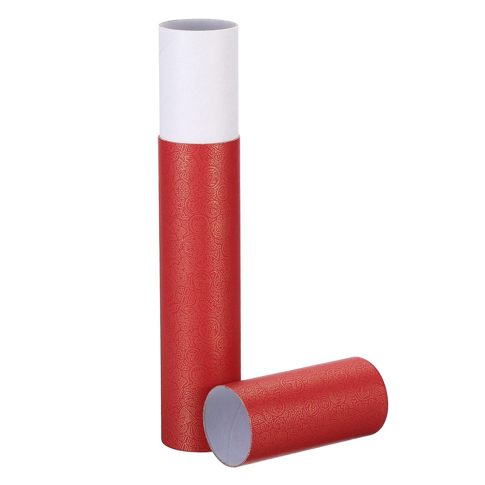 2″x13″ Poster Tube, Photo Storage Tube Painting Tubes Mailing Tubes, Red