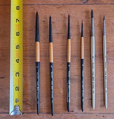 The Art Store 6 Professional Series 100/250 Watercolor Acrylic Paint Brushes