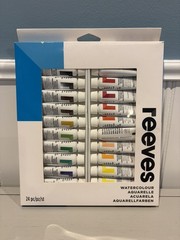 NEW 24 PC SET Reeves Watercolor Artist Paint 10ml .34 oz Tubes Water Color