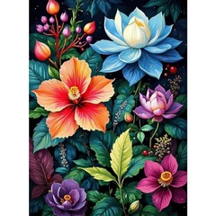 Flower Diamond Art Kits for Adults,Diamond Painting Kits for Adults Beginner,5D,
