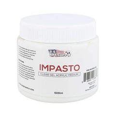 U.S. Art Supply Impacto Clear Gel Acrylic Medium, 500ml Tub