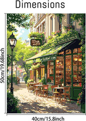 Paint by Numbers Kit for Adults, Easy Street Cafe Adult Paint by Number Kits on