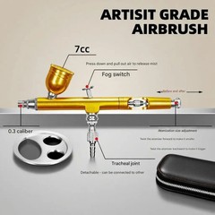 0.3mm Dual Action Airbrush Kit Air Brush Compressor Paint Spray Gun Craft Paint