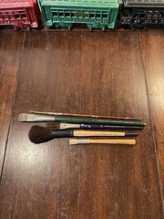 Vintage Grumbacher Artist Paint Brush Lot 5 Pc Wood Windsor Newton