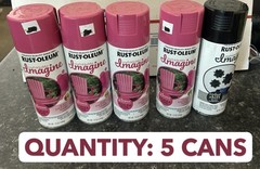5-pack lot RUSTOLEUM IMAGINE 302410 Azalea Pink Gloss Craft Spray Paint 12 Oz