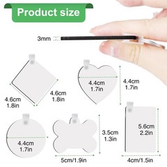 135Pcs Sublimation Keychain Blanks Bulk,MDF Keychain Double Sided Heat Transf…