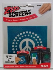 Zip Screens Printing System Peace Free Shipping 1 small Screen 3 x 3 Inches