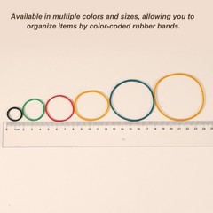 1.6″ x 3/50″ 500 Pcs White Elastics Rubber Bands for Office File Folder