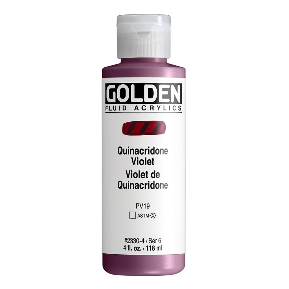 Fluid Acrylic 4 Ounce Bottle Quinacridone Violet 2330-4 Professional Paint