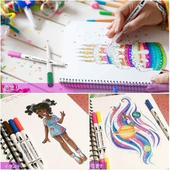 Ohuhu Art Marker Pen Brush Tip Water-based Extra Fine Case (120 colors)