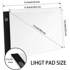 A4 Light Pad for Diamond Painting – Light Board Tracing with 3 Level Brightne…