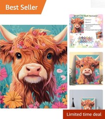 Highland Cow Adult Paint by Number Kit – Perfect Gift for All Occasions 16×20