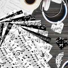 24 Sheets Musical Notes Pattern Paper 11.8 x Inch Music Multicolor