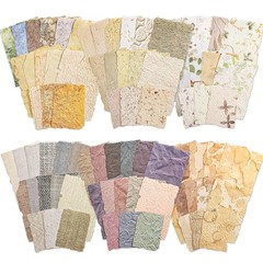 168 Pcs Textured Vintage Scrapbook Paper, 6 Themes Multicolor