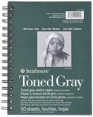 Strathmore Gray Drawing 400 Series Toned Sketch Pad, 5.5″x8.5″, 50 Sheets