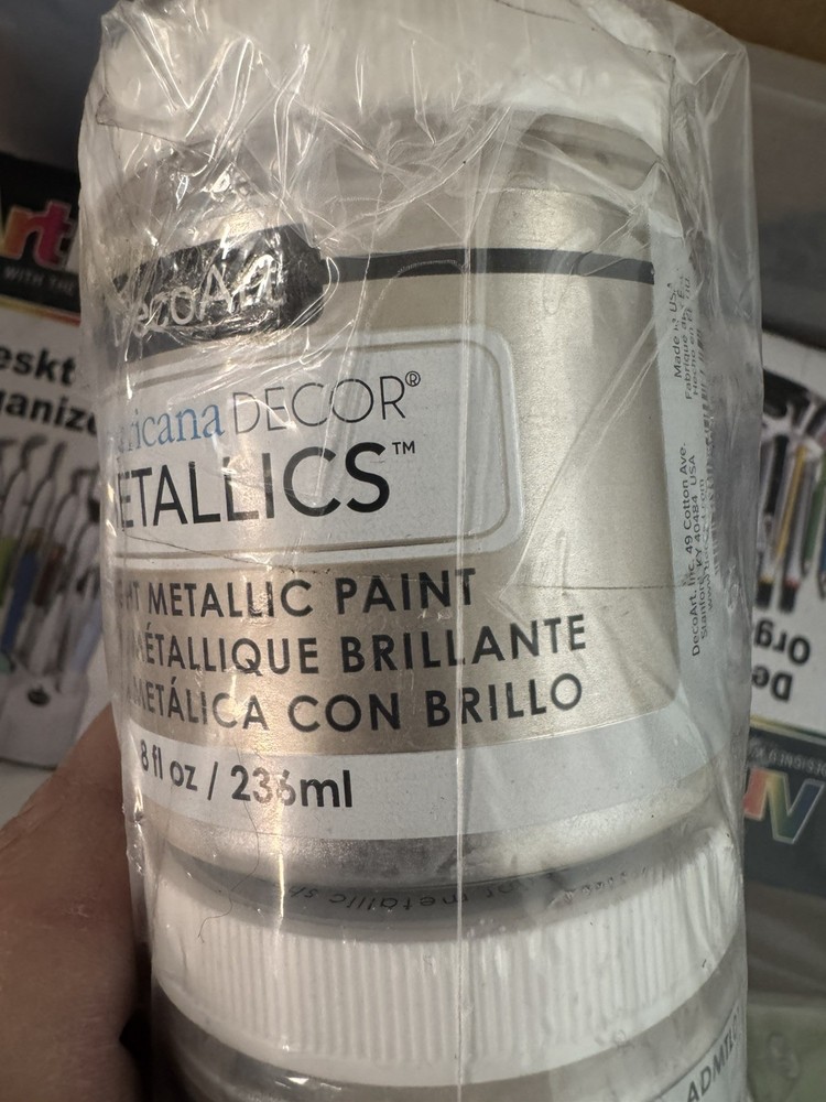 3x DecoArt Americana Decor Metallics 8oz-Pearl