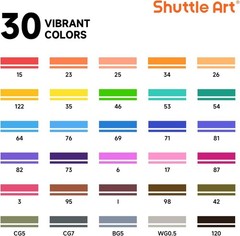 30 Colors Dual Tip Art Markers – Non-Toxic for Adults & Kids’ Creative Projects