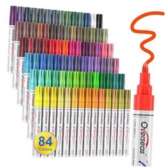 84 Colors Paint Pens Oil Based Permanent Markers – 1 Count (Pack of 84)