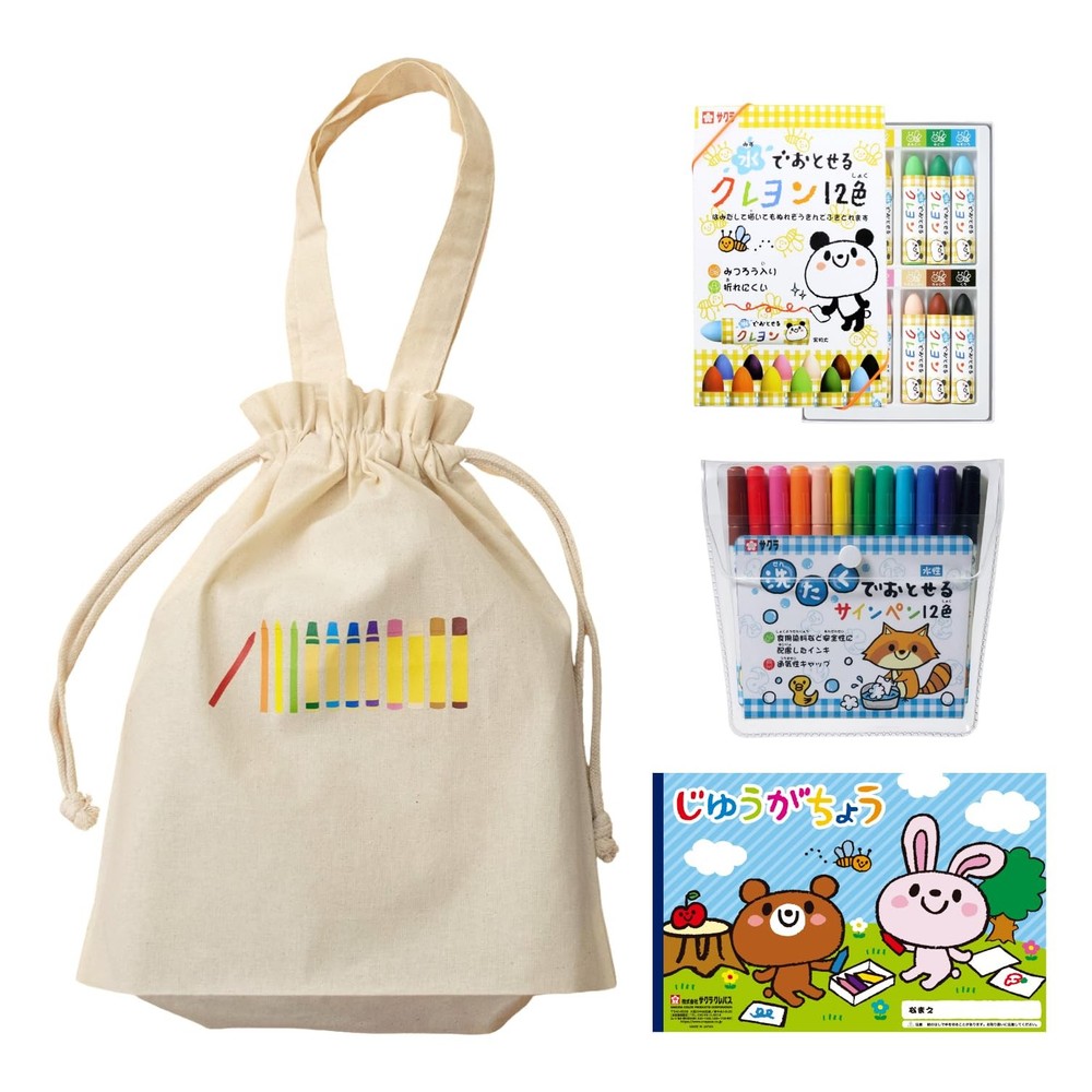 Sakura Crepas Drawing Set with Tote Bag CDS-AZ