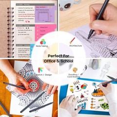 iBayam 0.38mm Black Ink Pens Fine Point Smooth Writing Pens for Adults, 18-Pa…