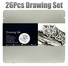 Artist Professional Sketching Erasers Pens Charcoal Graphite Sticks Drawing Set