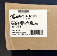 2 Pack – FREDRIX Pro Series 30×30” Stretched Art Canvas Cotton – 2.25” Thick