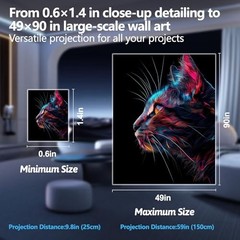 Art Projector for Tracing with Adjustable Stand, Web-Based Control No App