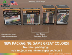 36 Acrylic Paint Pens Skin and Natural Earth Tone Marker Set for Rock Painting,