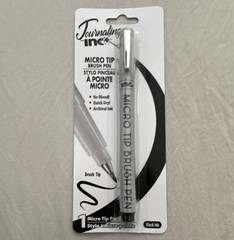 inc Micro Tip Brush Pen Black Ink Journaling Brush Pen, Model 20485