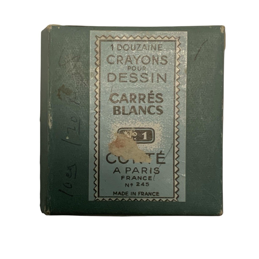 Vintage 1 Dousaine Crayons Pour Dessin Carres Blancs No. 1 WHITE Paris France