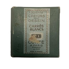Vintage 1 Dousaine Crayons Pour Dessin Carres Blancs No. 1 WHITE Paris France
