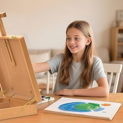 Lightweight Beechwood Sketchbox Easel Tabletop Art Studio Kids Artists New