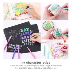45 Colors Quick Dry Fine Point Gel Pens Set for Adult Coloring, Drawing & Crafts