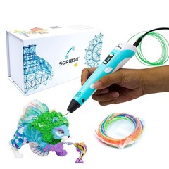 P1 3D Printing Pen with Display – Includes 3D Pen, 3 Starter Colors of PLA Filam