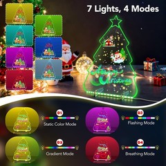 LED Drawing Board for Kids, Christmas Decorations Indoor Acrylic Light up Dry…