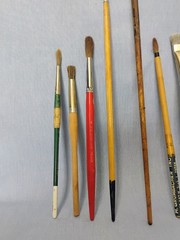 Vintage Paint Brushes Various Sizes Lot of 10 #1