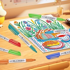 8 Pack Assorted Fine Point Permanent Markers