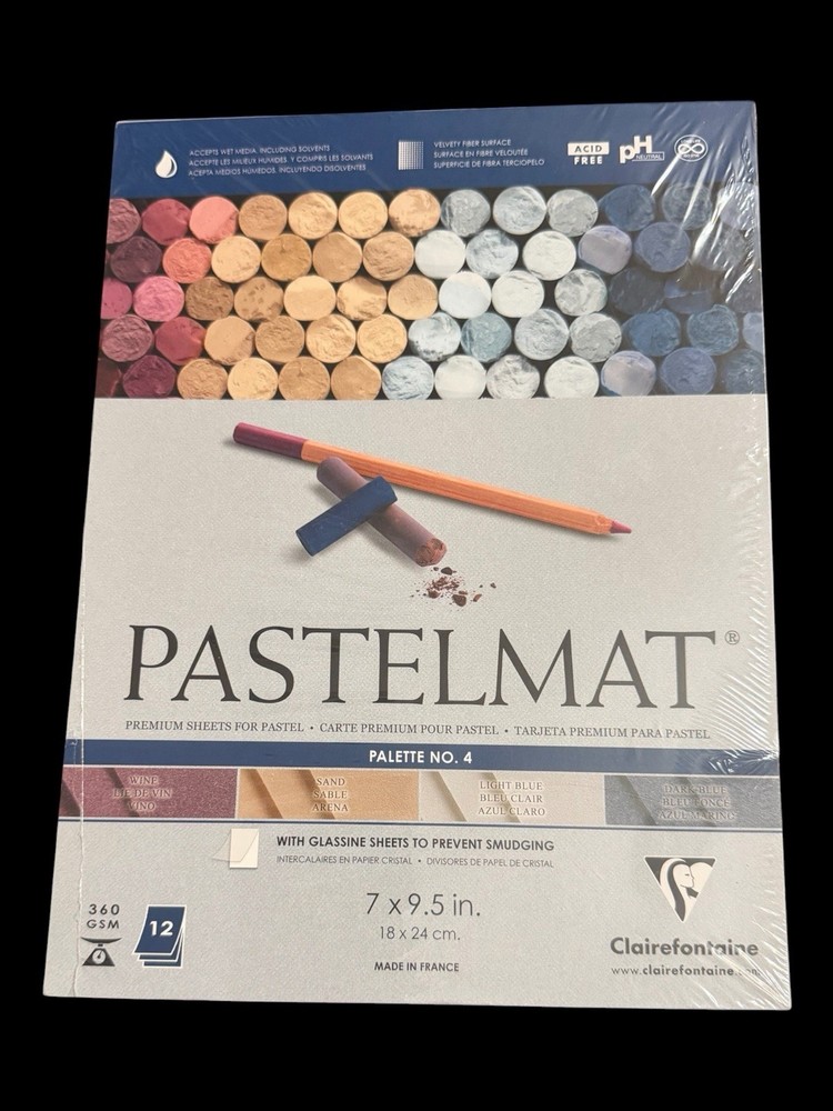 Clairefontaine Pastelmat Glued Pad – Palette No. 4 – (7x 9.5 Inches) 12 Sheets