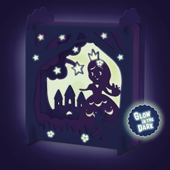 SES Creative 14137 Fairytale Shadow Box (Glow in The Dark), Yellow