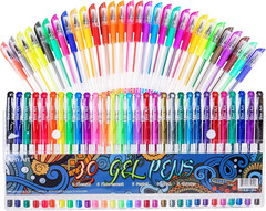 Gel Pens for Adult Coloring Books, 30 Colors Fine Point Gel Marker Pen with 40%