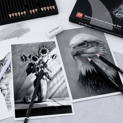 Professional Sketch Pencil Set 24PCS Art Supplies for Artists and Beginners