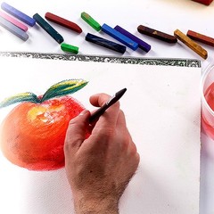 48 Colors Artist Colored Chalk Pastels Water Soluble For Wet Dry Painting